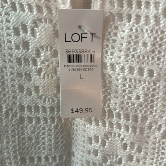 The Loft crocheted shell lined white tank - Picture 6 of 6